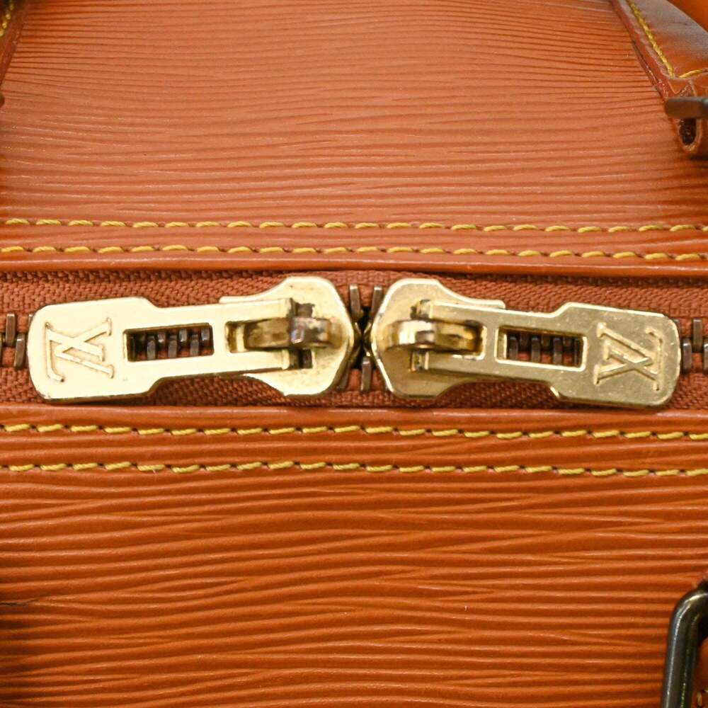 LOUIS VUITTON Authentic Brown Leather Keepall 45 Boston Bag - Picture 6 of 16